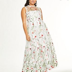 Colorful white dress